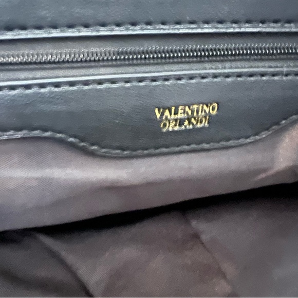 NWT Valentino Orlandi Large Quilted Tote Bag in Black - Picture 9 of 13